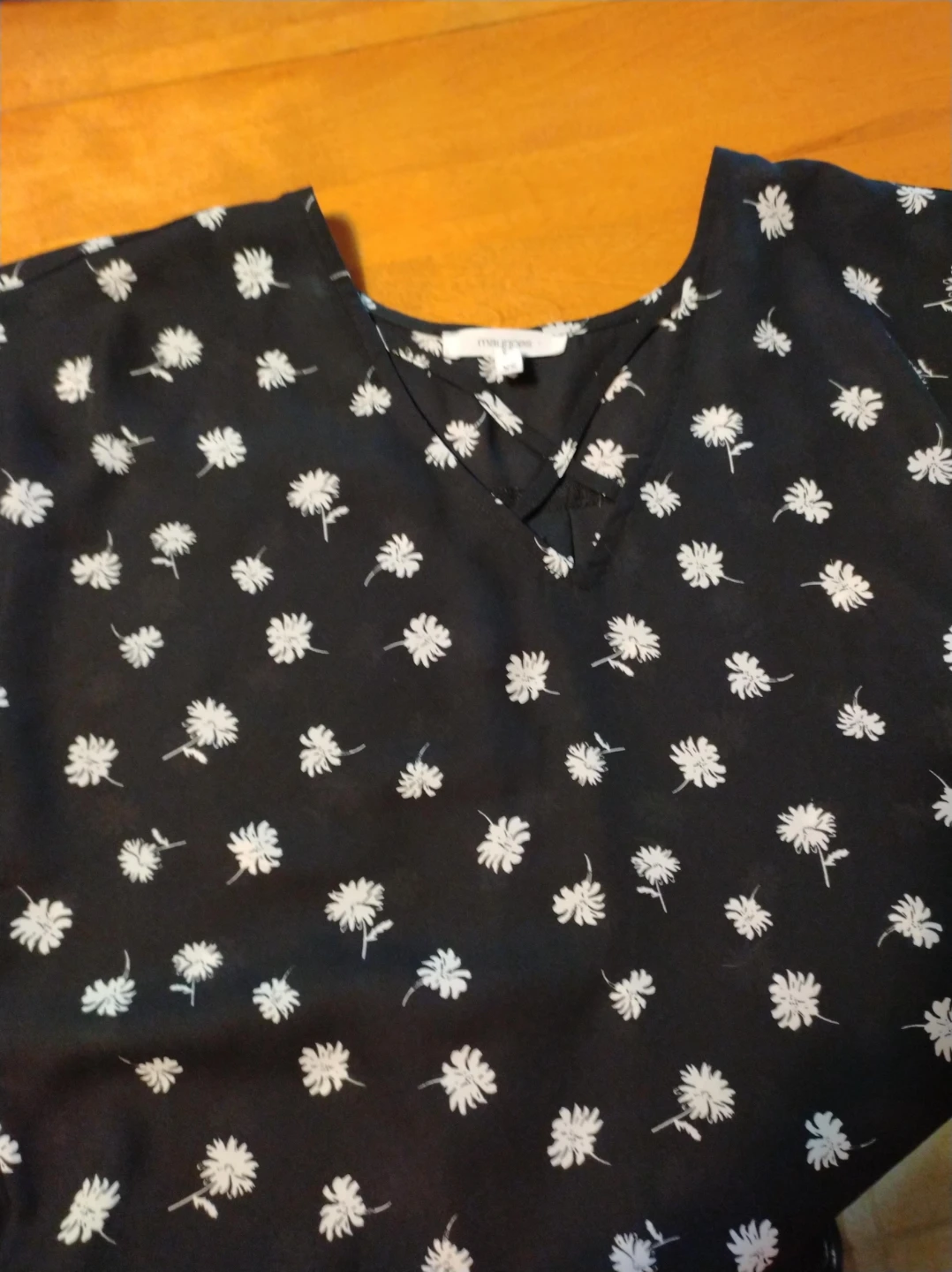 maurices Black Floral Blouse