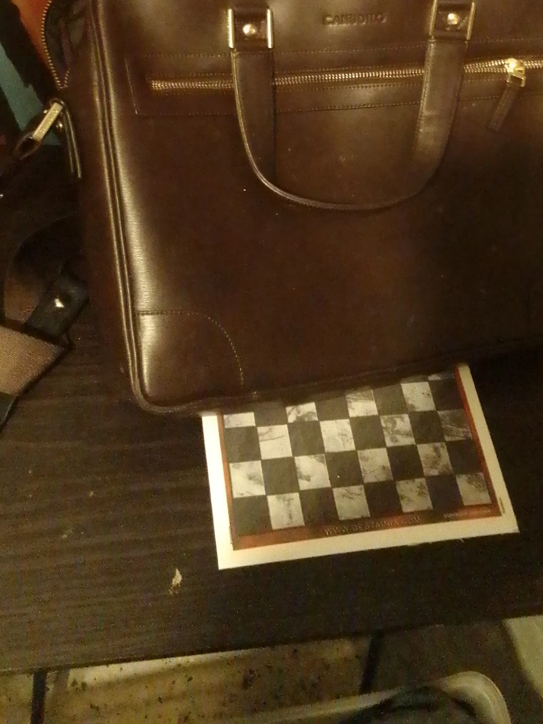 CABUDIO Brown Leather Briefcase