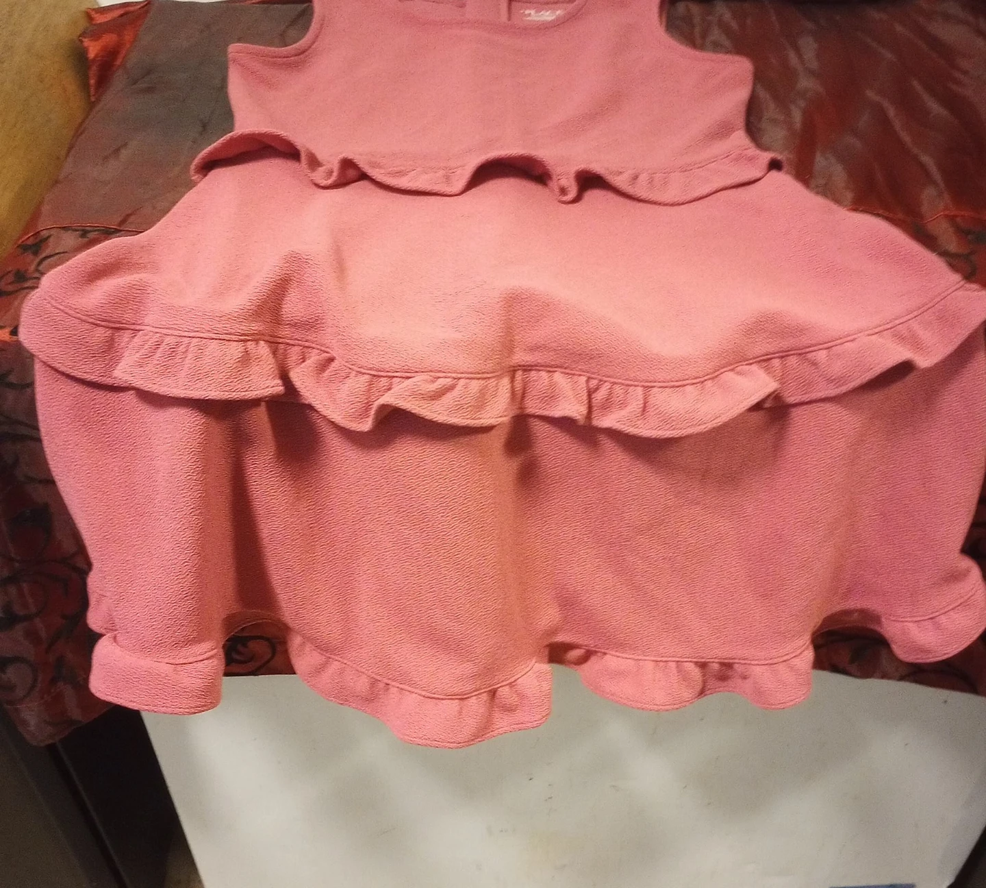 Pink Ruffle Tiered Dress