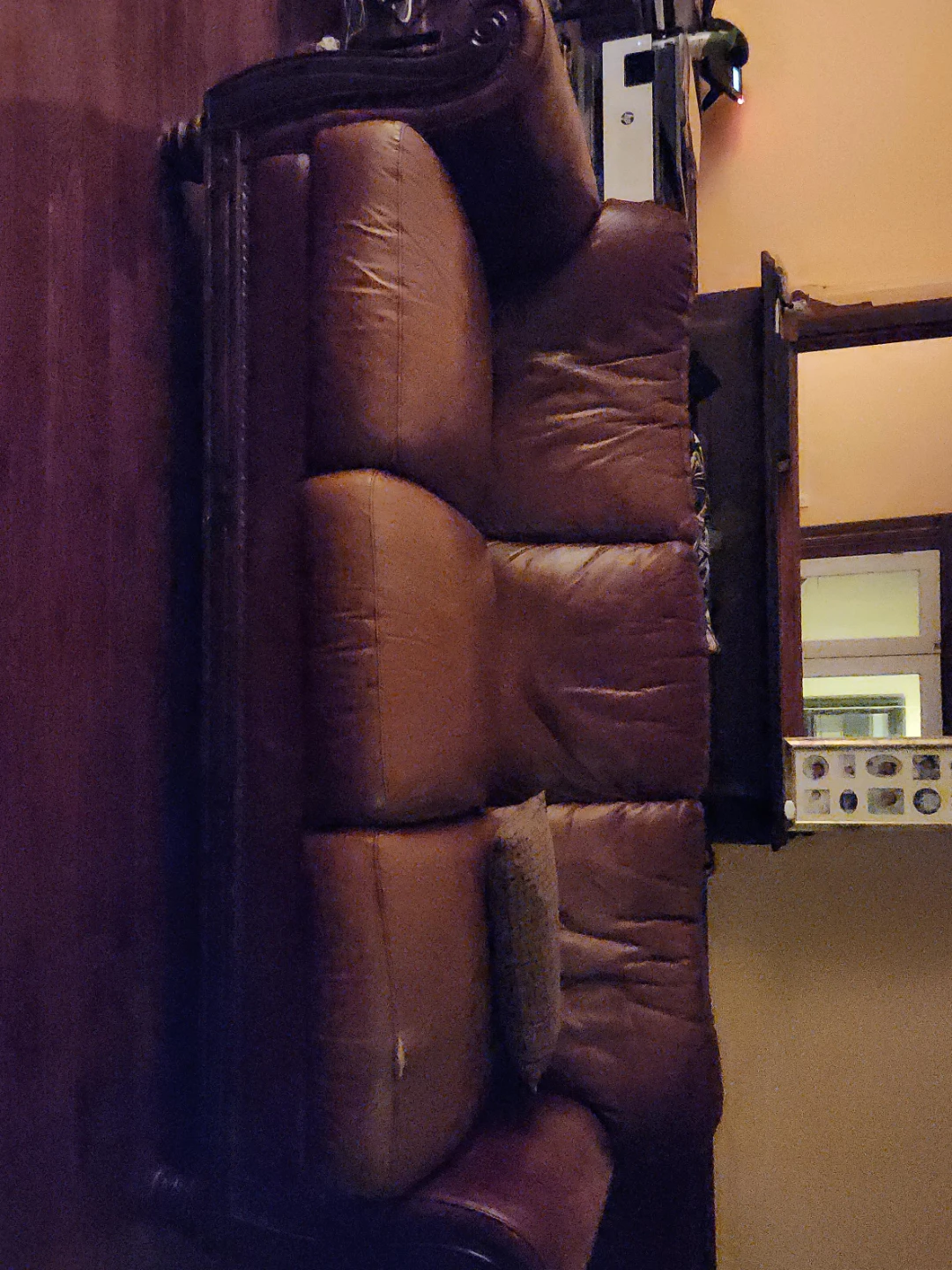 Brown Leather Sofa