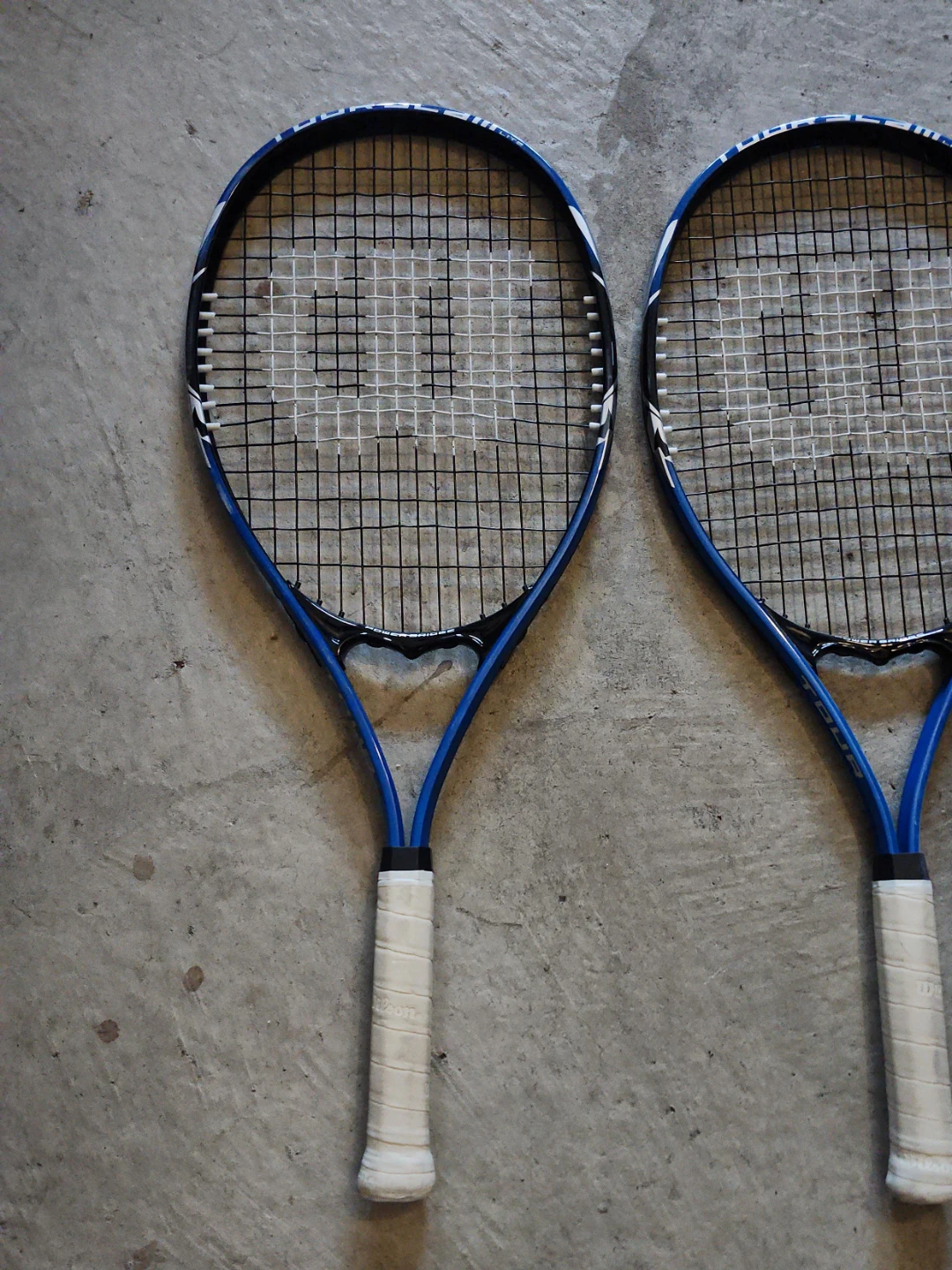 Pair of Blue Wilson Tour Slam Lite Tennis Rackets