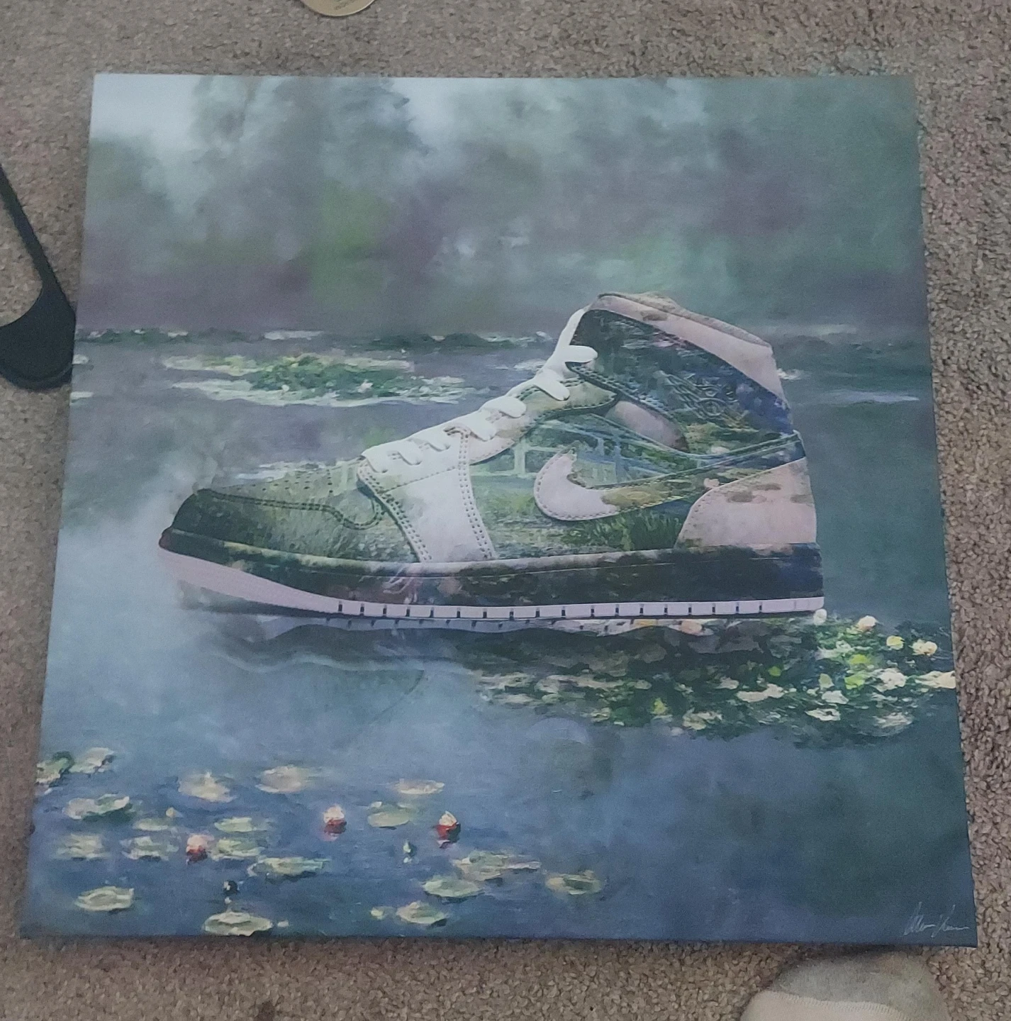 Monet Inspired Sneaker Canvas Art Print