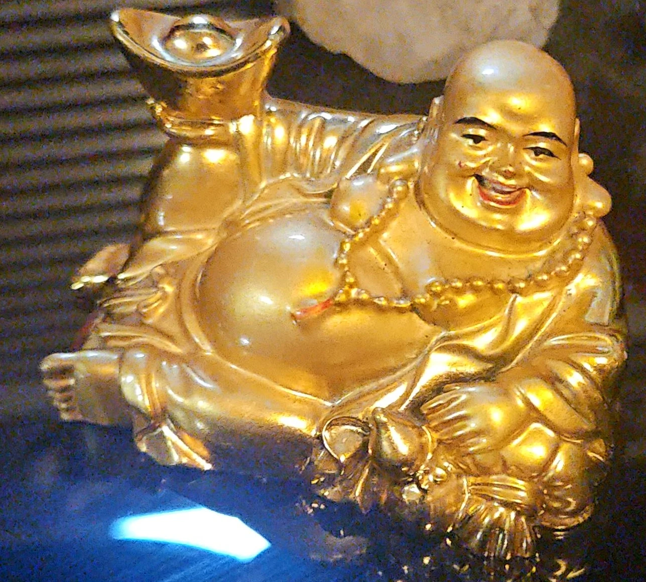 Gold Laughing Buddha Statue
