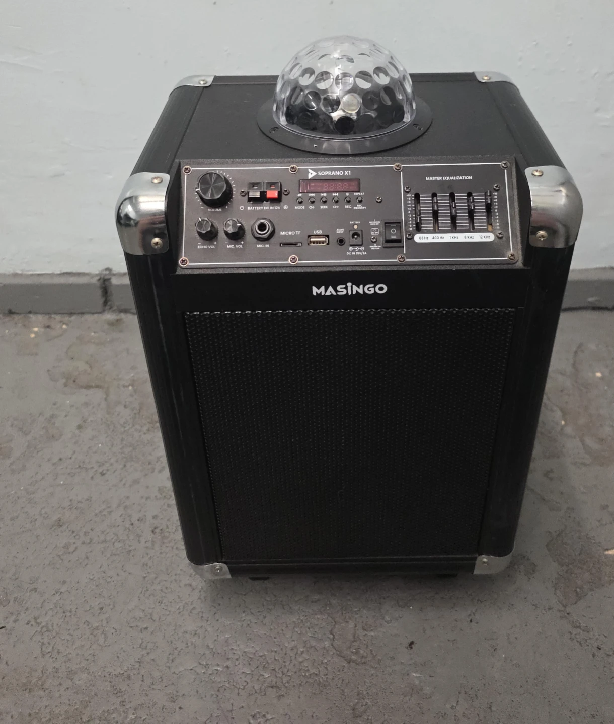 Masingo Soprano X1 Portable PA Speaker with Disco Light
