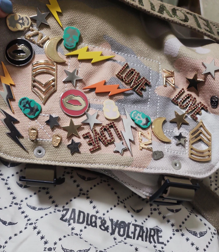 Zadig & Voltaire Camo Bag with Charms
