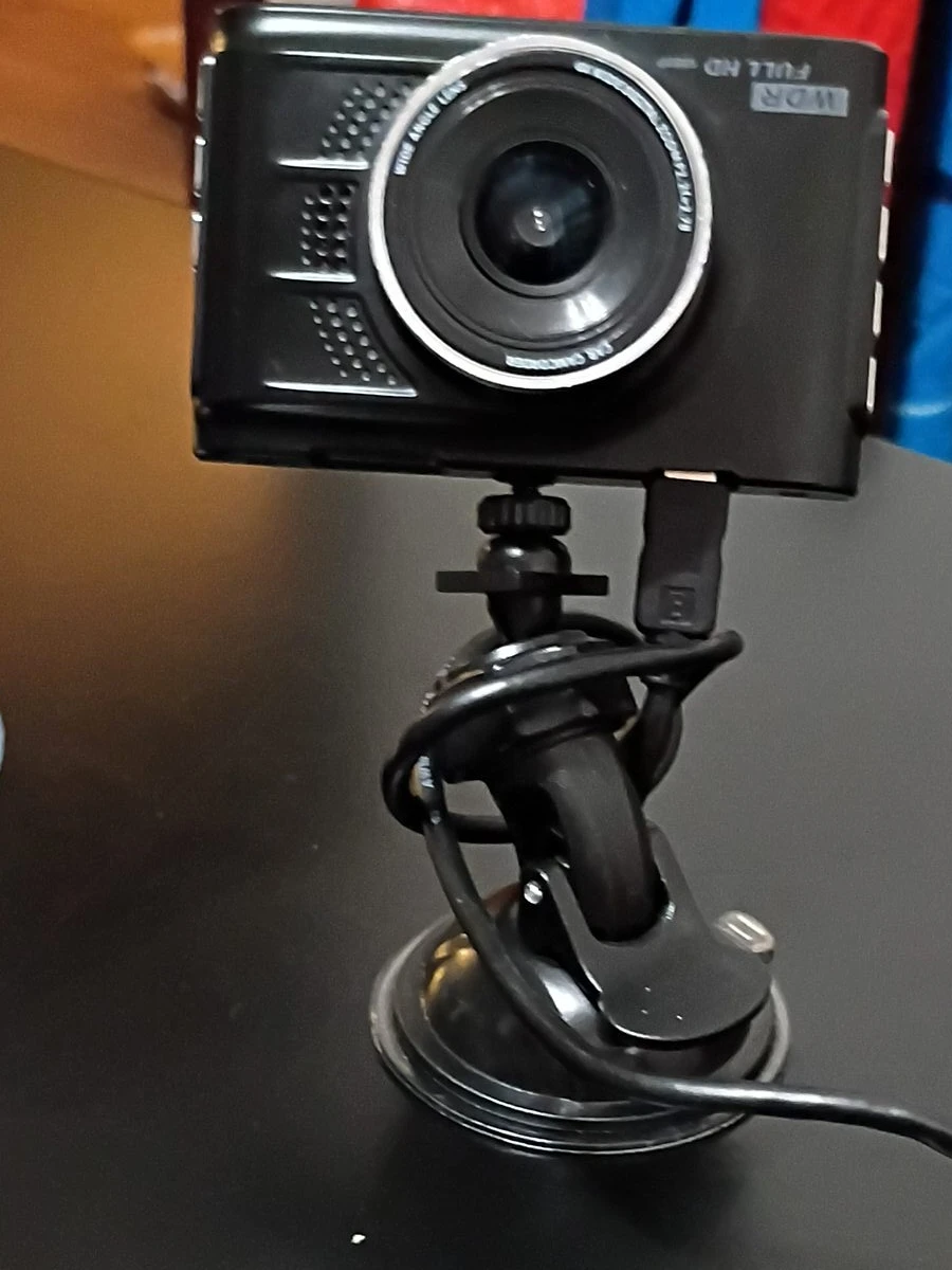 Black WDR Full HD Dash Cam with Wide Angle Lens