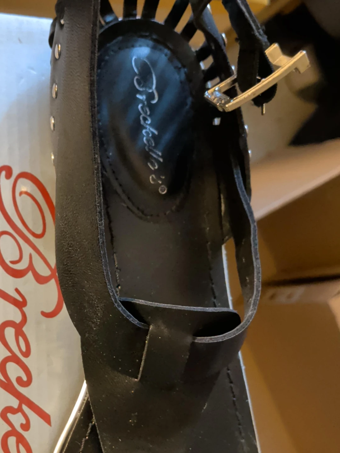 Black Brockle's Slingback Sandals with Studs