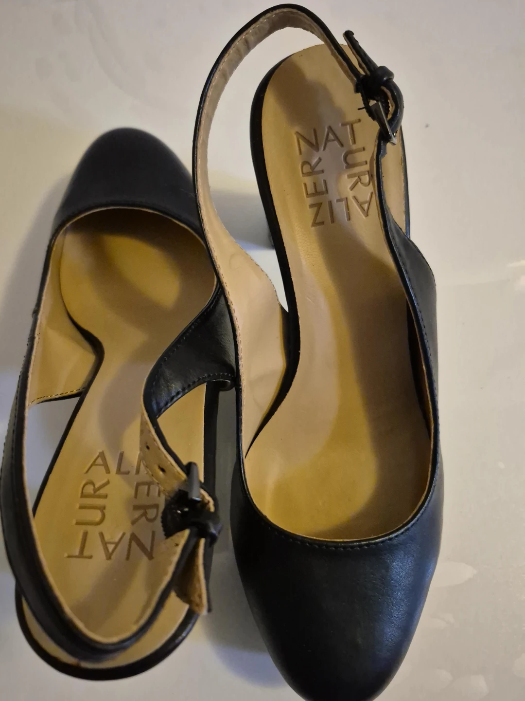 Naturalizer Black Slingback Heels