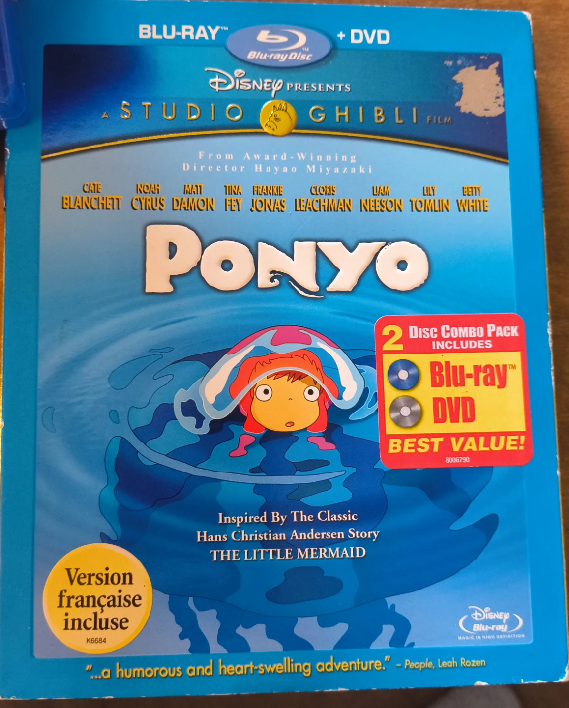 Ponyo Blu-ray + DVD Combo Pack