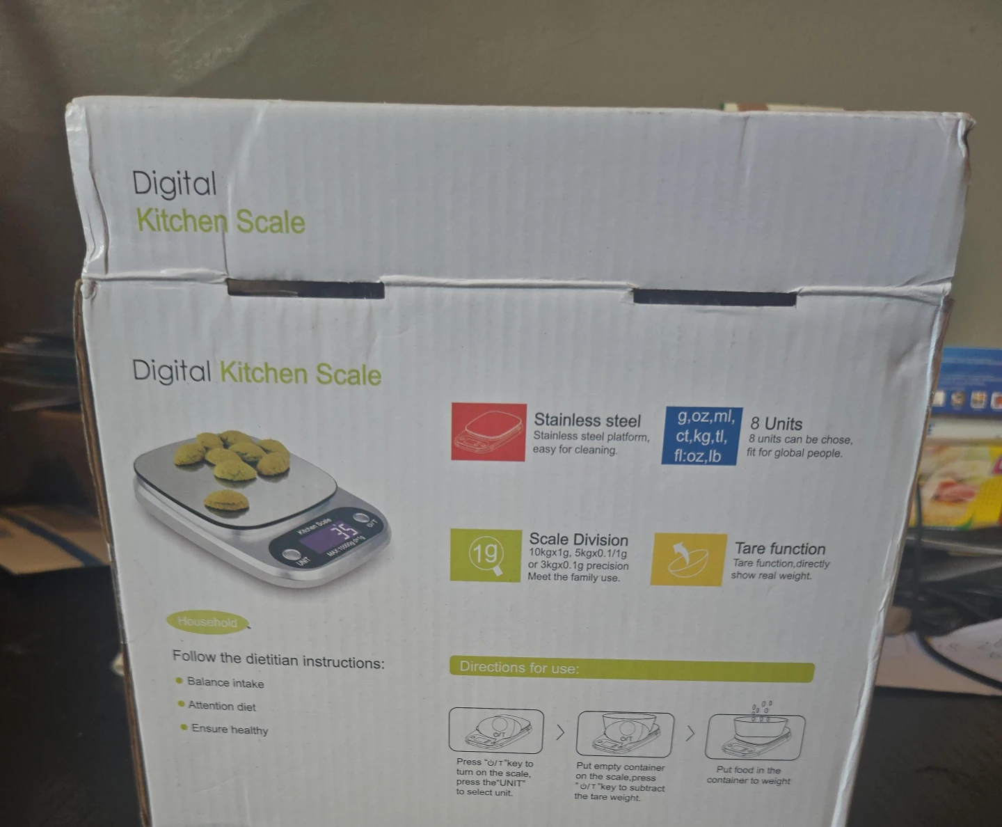 Digital Kitchen Scale Stainless Steel Platform