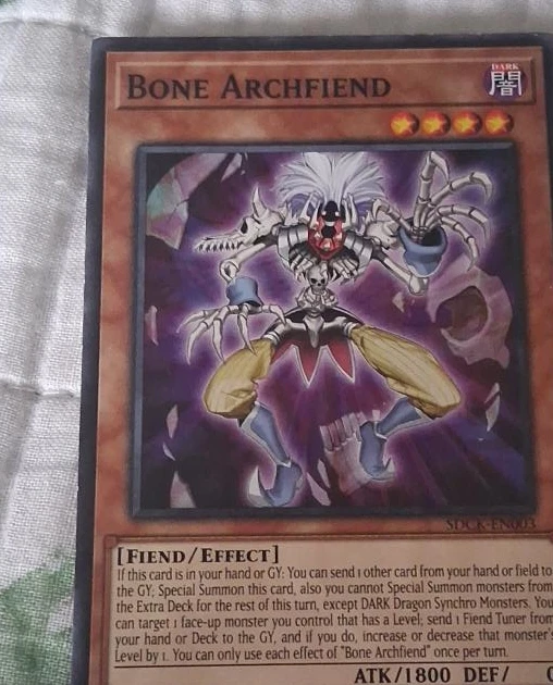 Yu-Gi-Oh! Bone Archfiend Card