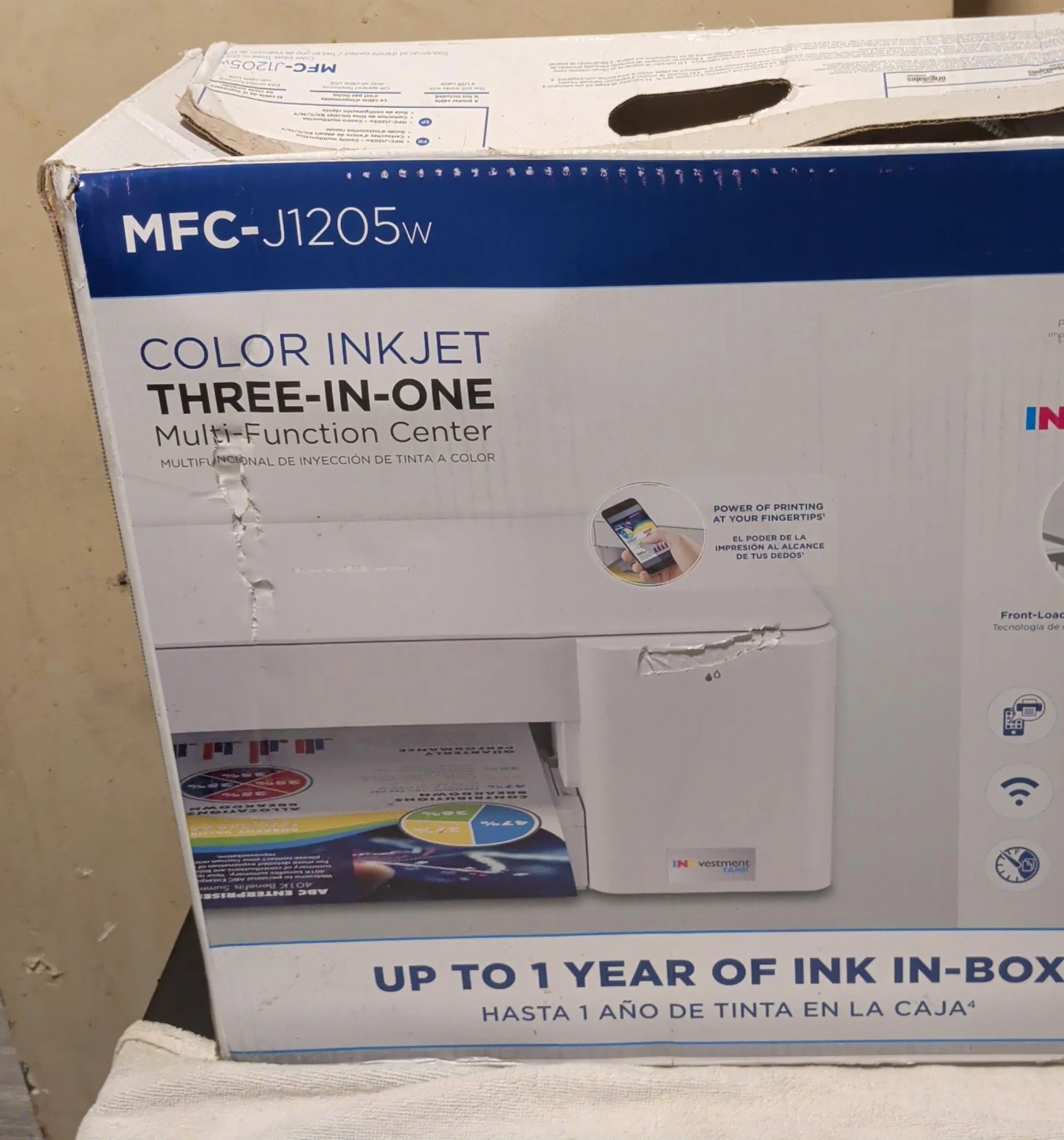 Brother MFC-J1205w Color Inkjet Three-in-One Printer