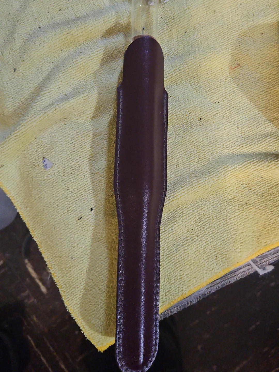 Glass Thermometer with Leather Case