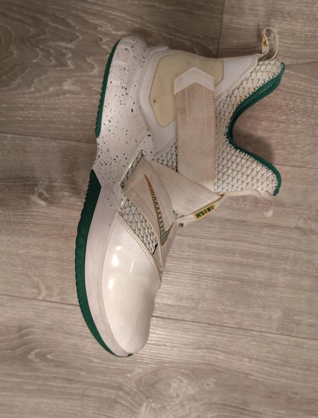 White and Green "Irish" Sneakers