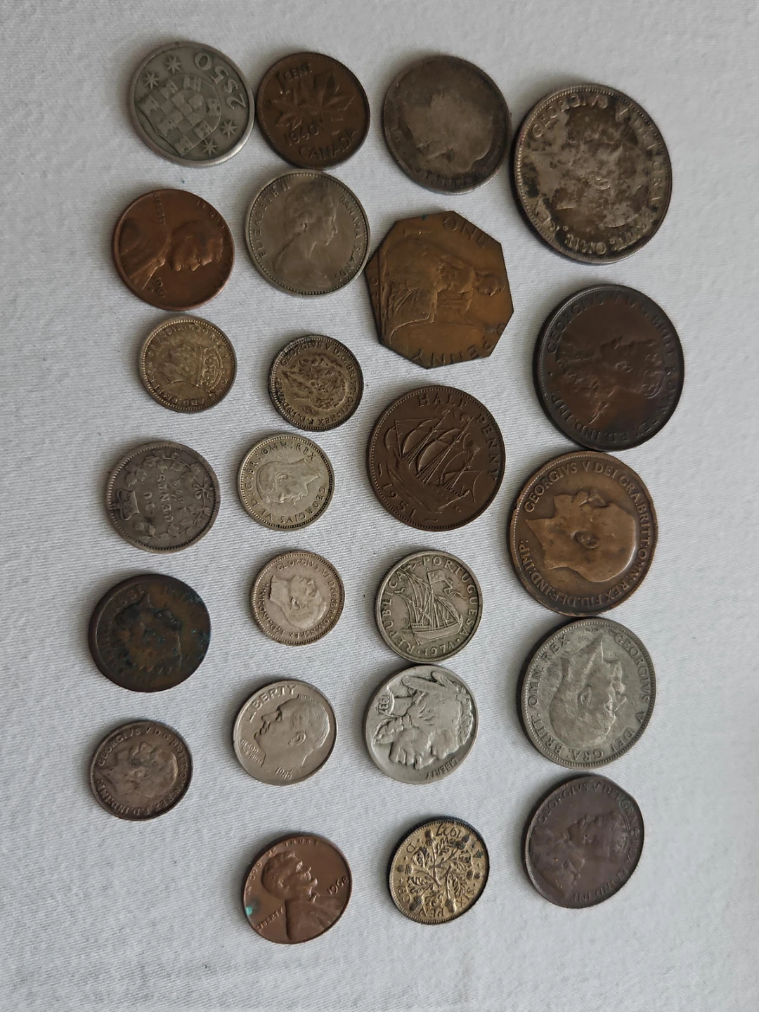 Assorted Canadian and British Coins