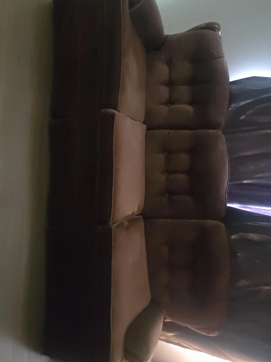 Brown Tufted Sofa