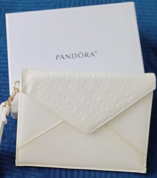 Pandora Cream Clutch Bag with Wrist Strap
