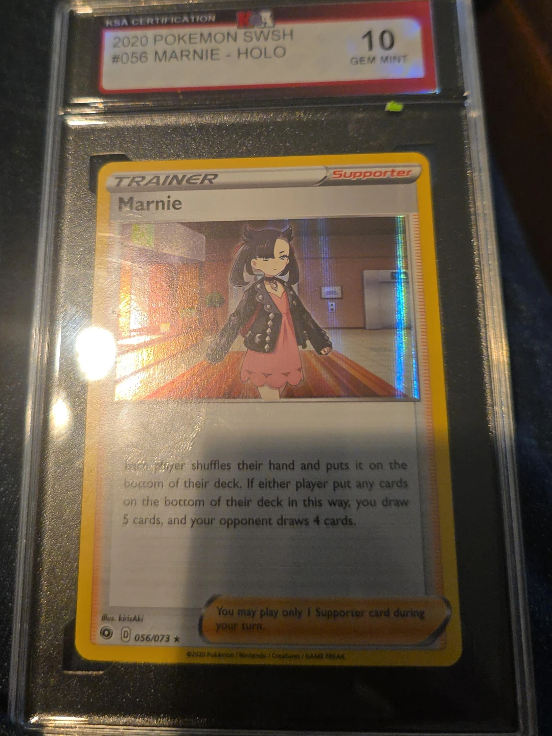 KSA 10 Marnie Holo 056/073 Pokemon SWSH Card