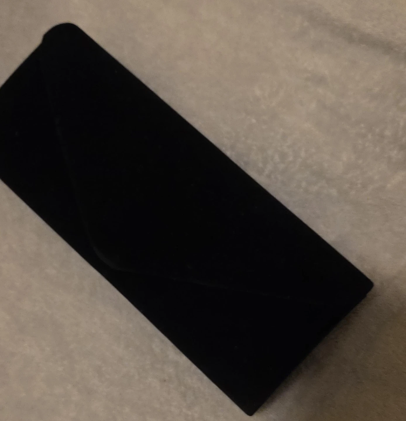 Black Velvet Clutch with Silver Chain