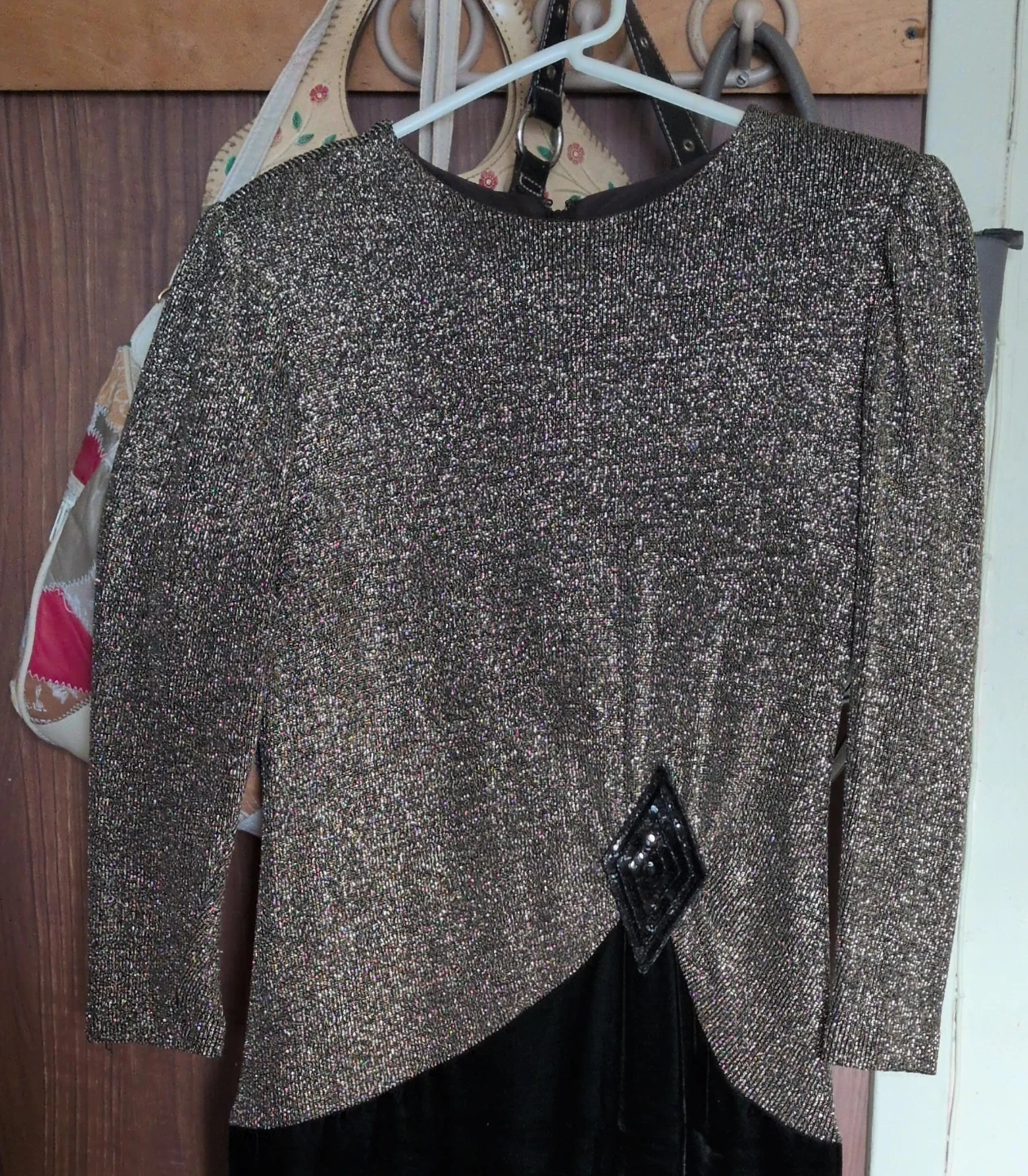 Sparkly Gold and Black Party Dress