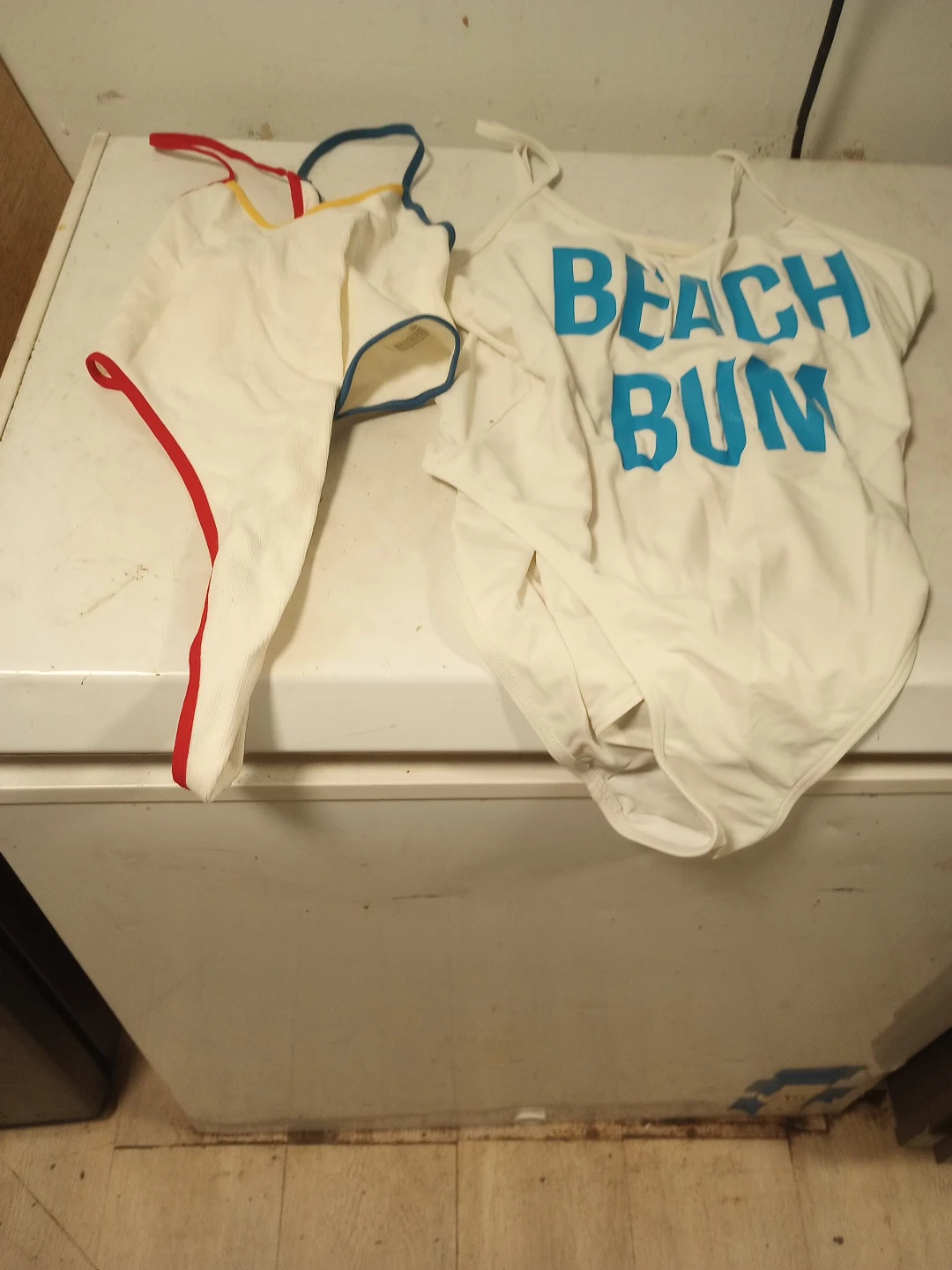 White "Beach Bun" One-Piece Swimsuit