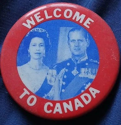 Welcome to Canada Pin - Queen Elizabeth & Prince Philip
