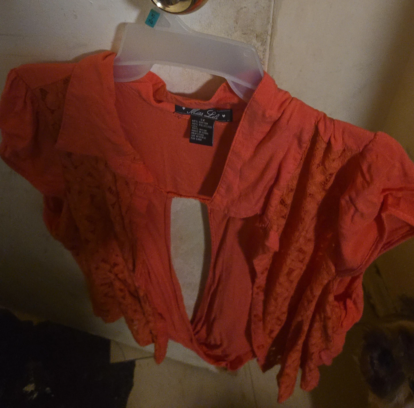 Miss Lil Bolero Shrug Coral