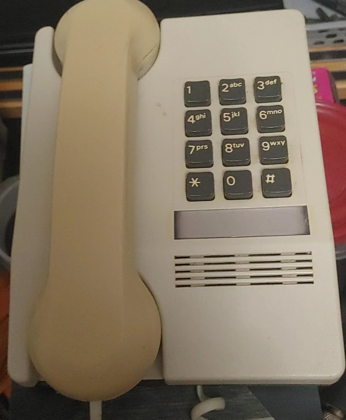 Retro Beige Corded Telephone