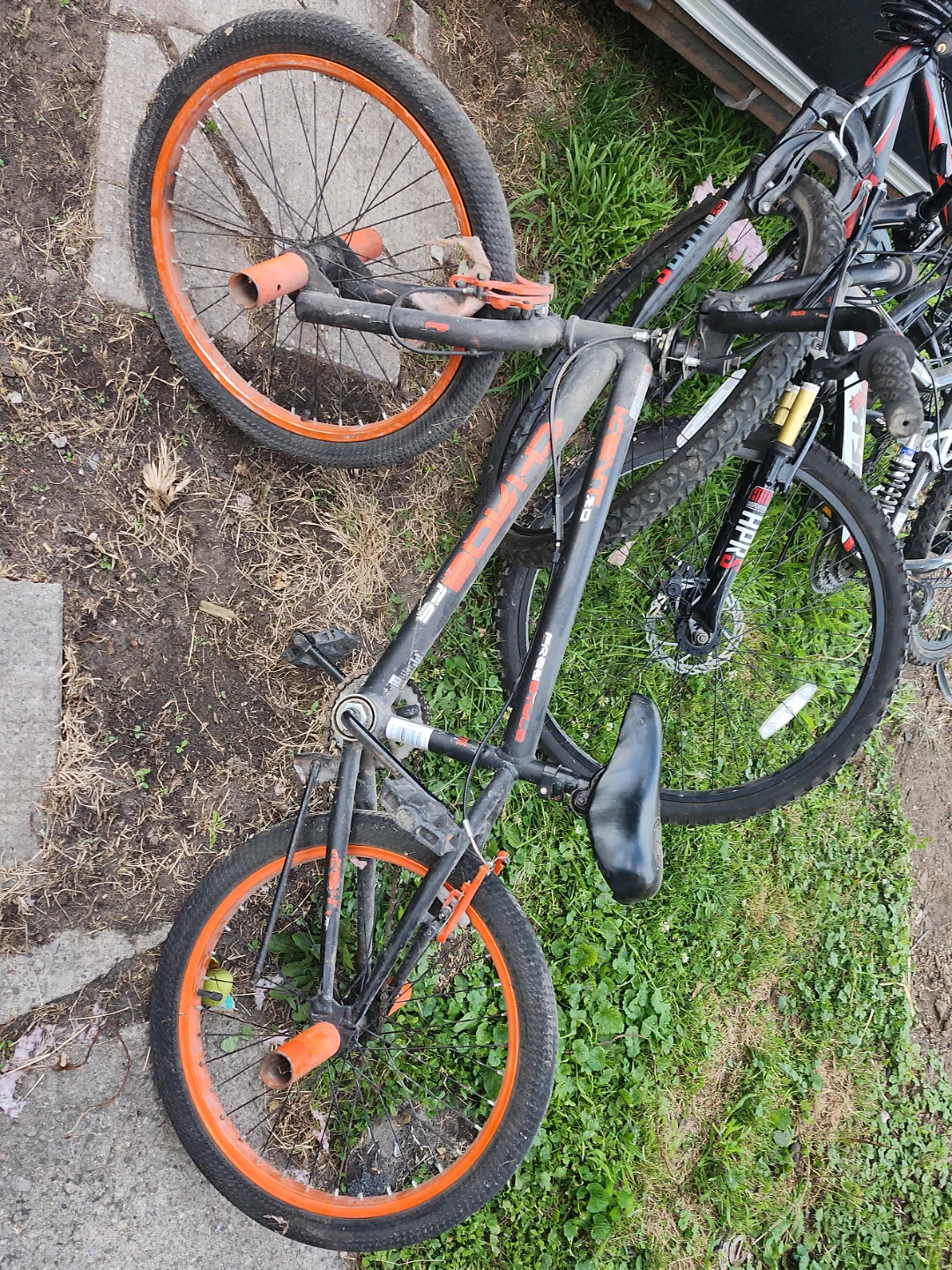 Black and Orange BMX Bike