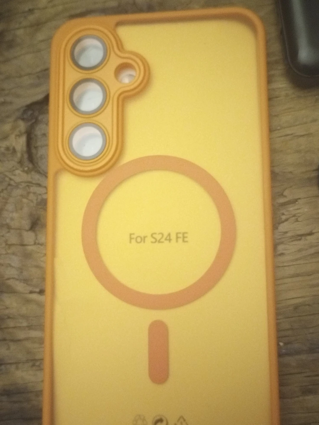 Yellow Phone Case for Samsung S24 FE with Magnetic Ring