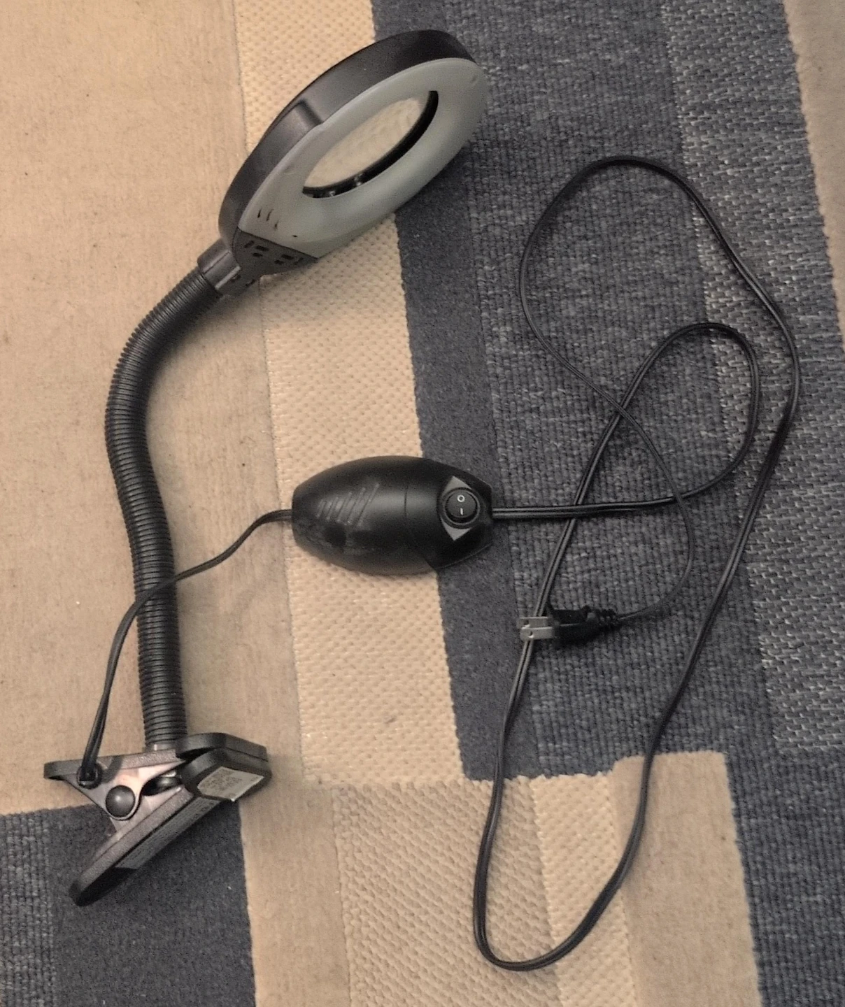 Adjustable Magnifying Desk Lamp with LED Light