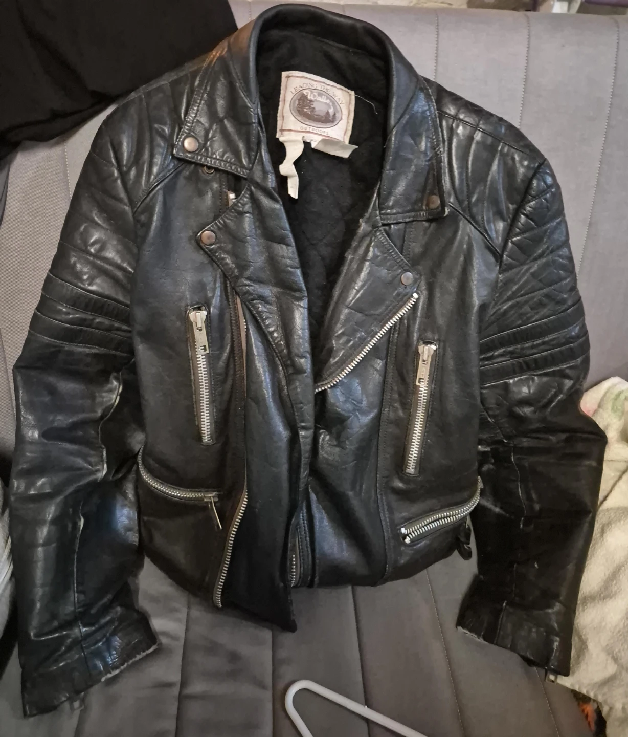 Black Leather Moto Jacket