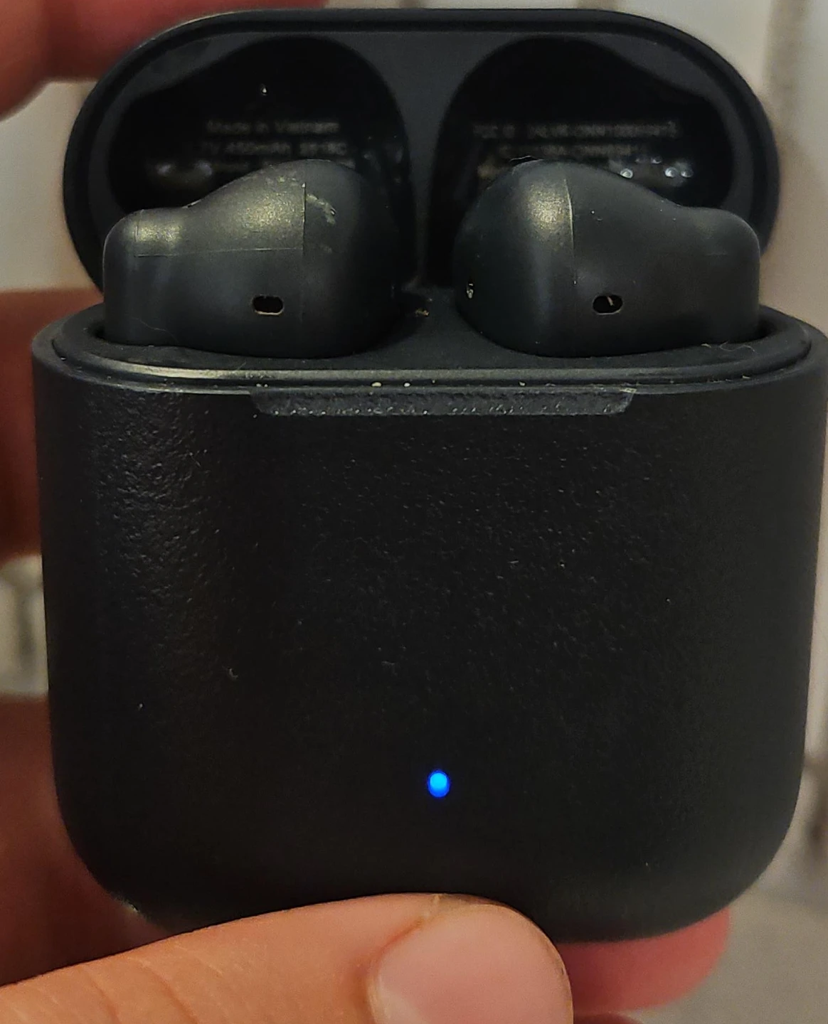Black Wireless Earbuds with Charging Case