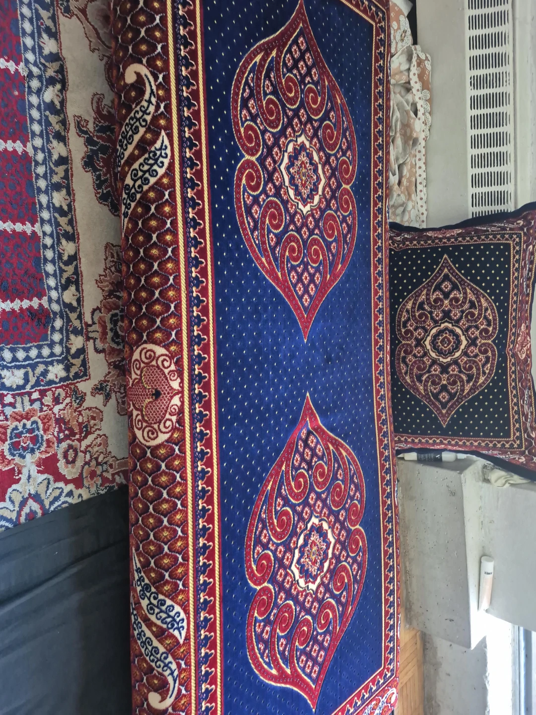 Blue and Red Oriental Rug Runner
