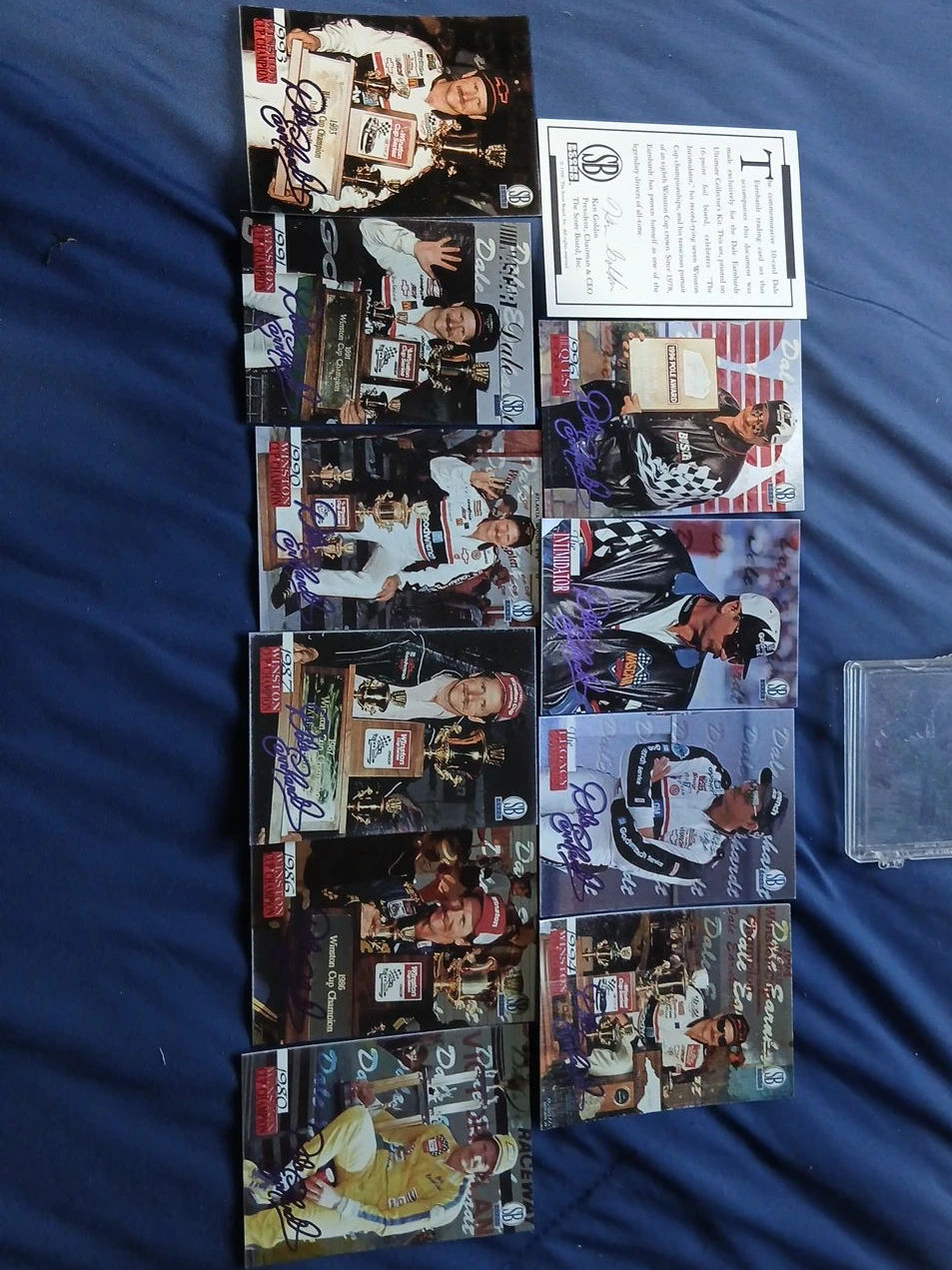 Dale Earnhardt Autographed NASCAR Trading Card Collection