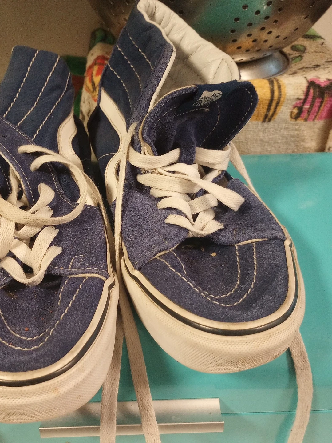 Vans Sk8-Hi Blue Suede High-Top Sneakers
