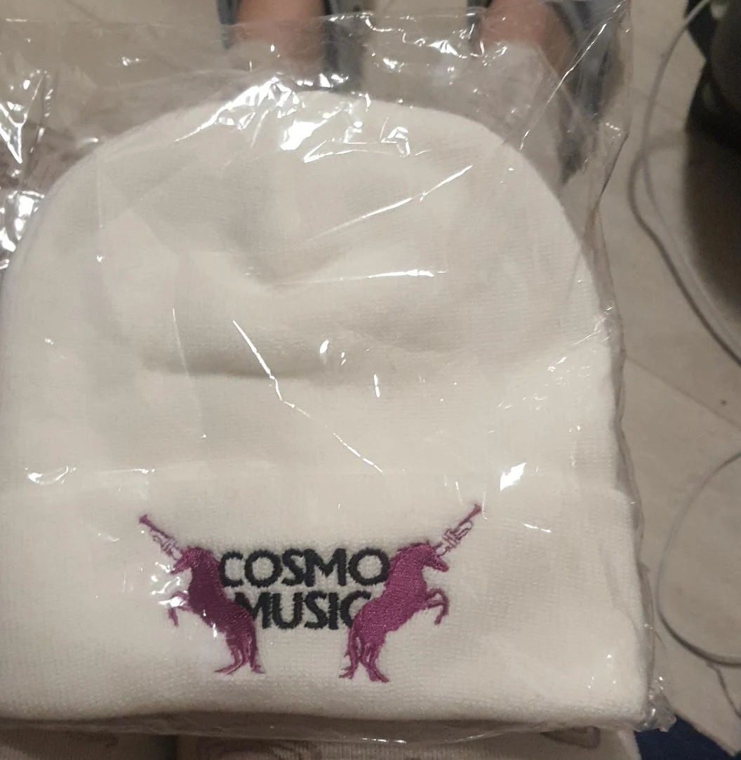 Cosmo Music White Beanie