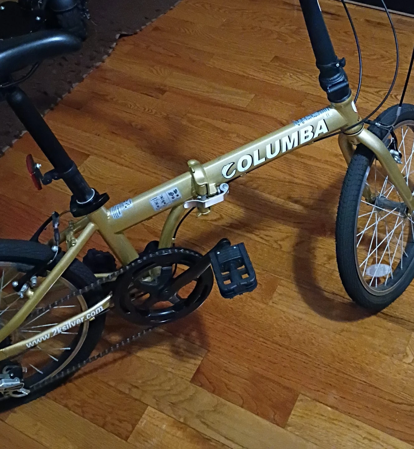 Columbia Folding Bicycle - Gold