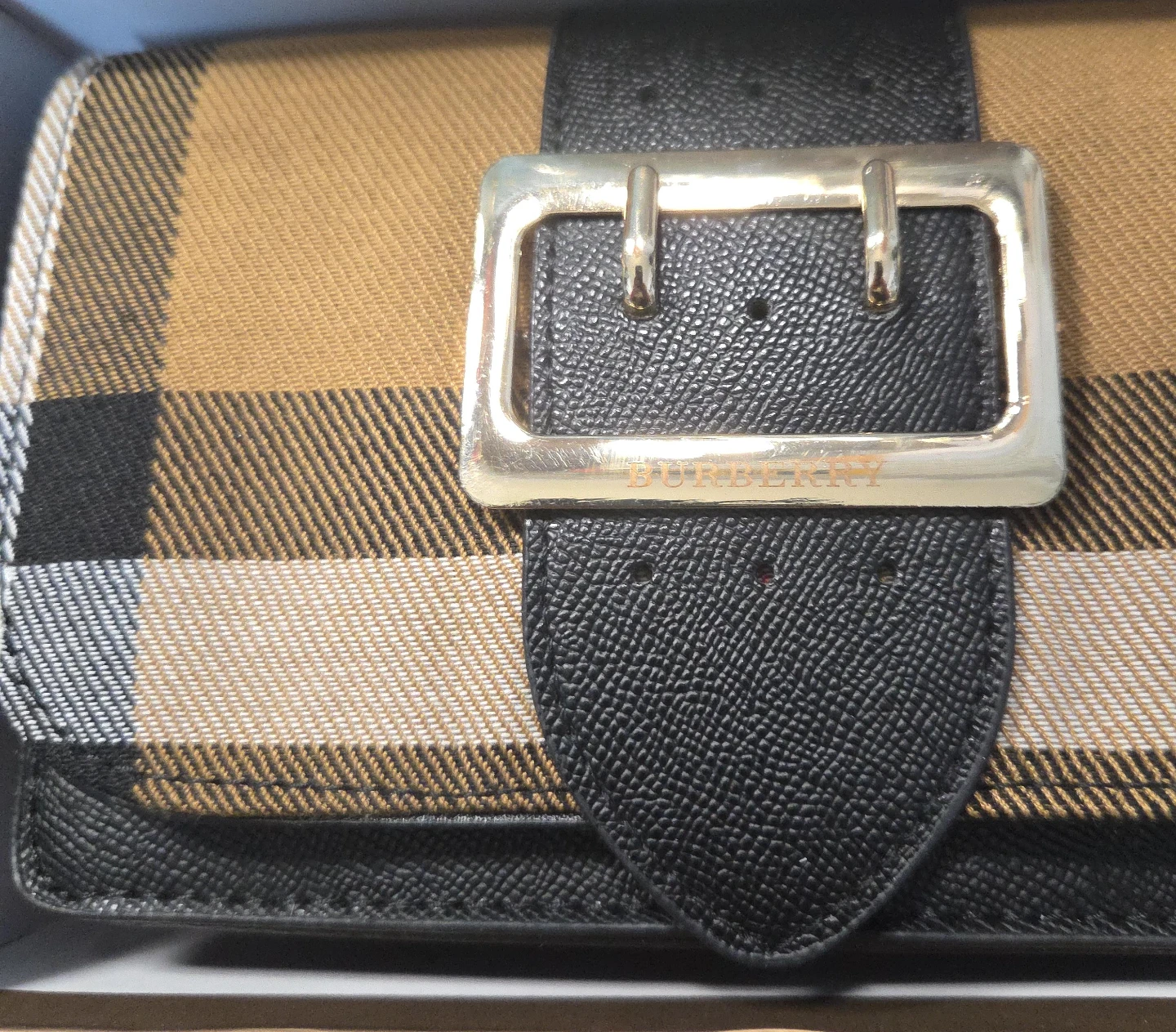 Burberry Plaid & Leather Wallet