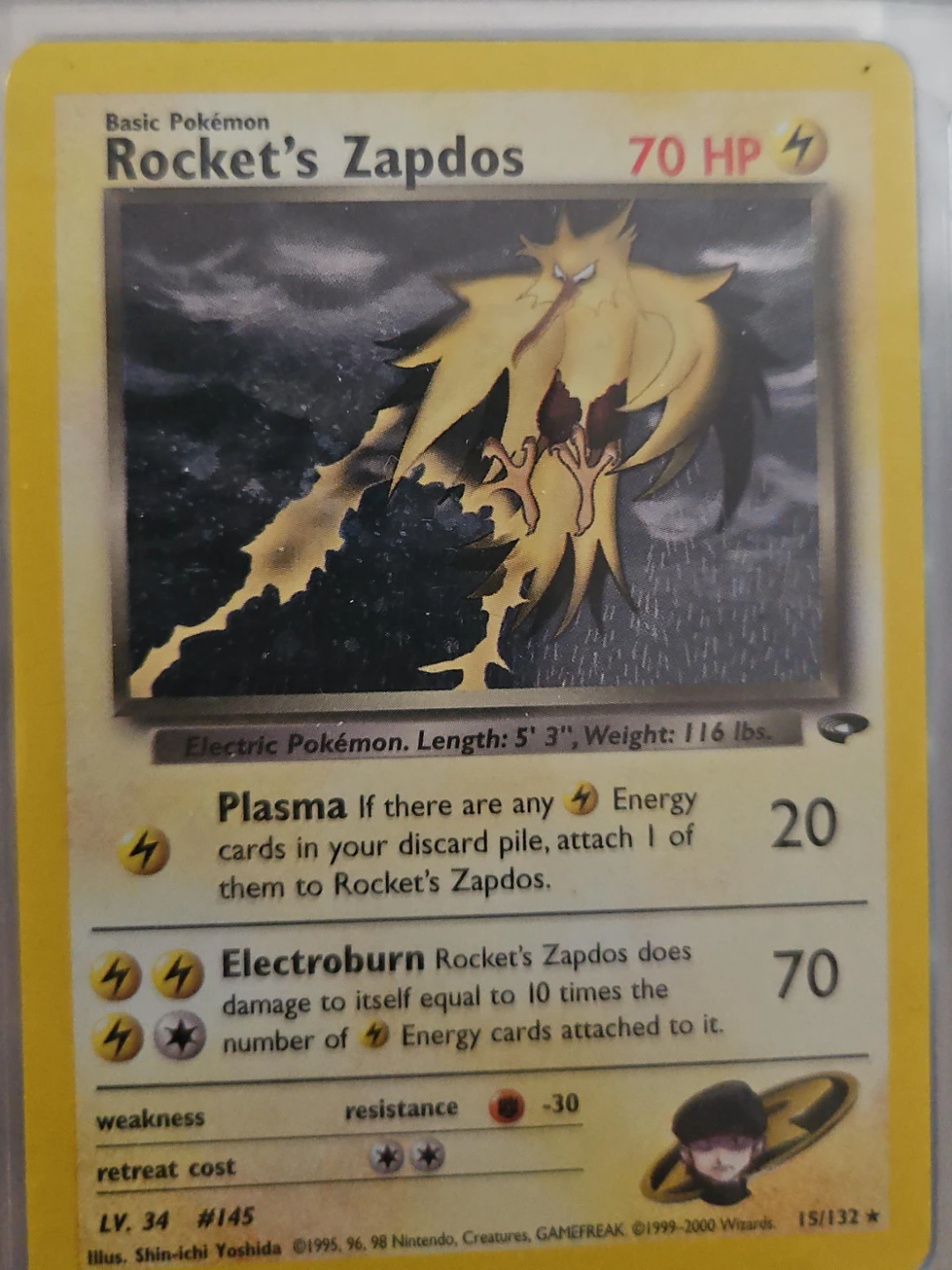 Rocket's Zapdos Pokémon Gym Challenge Card