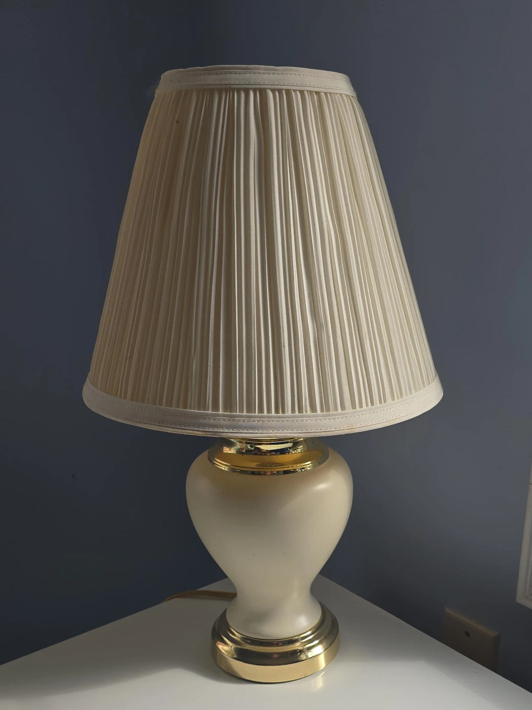 Cream and Gold Table Lamp