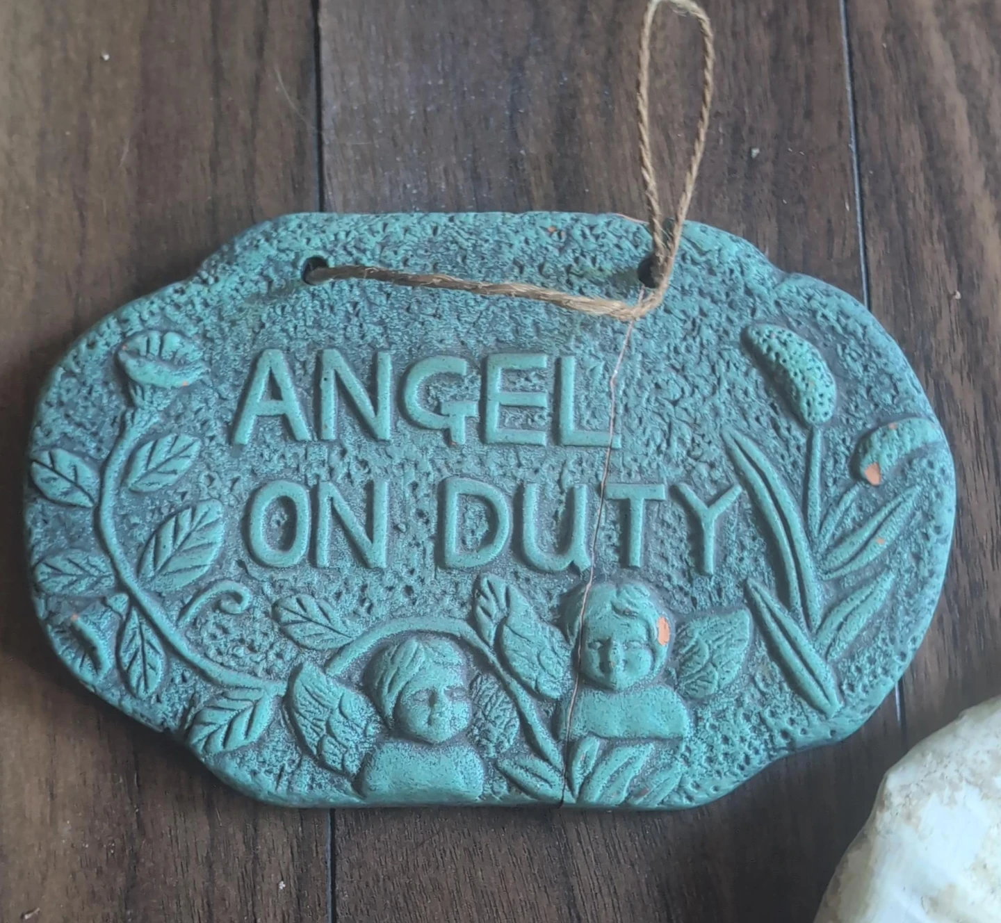 Angel on Duty Garden Plaque
