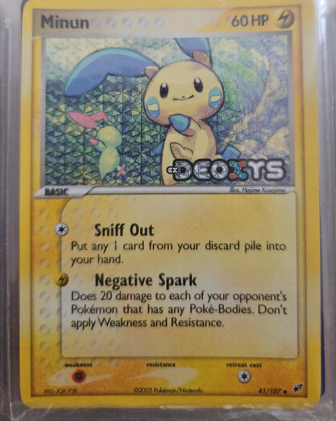 Pokémon Minun (Reverse Holo) #41/107 – EX Deoxys – Reverse Holo
