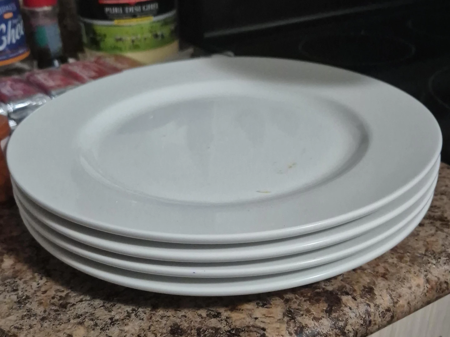8 White Dinner Plates