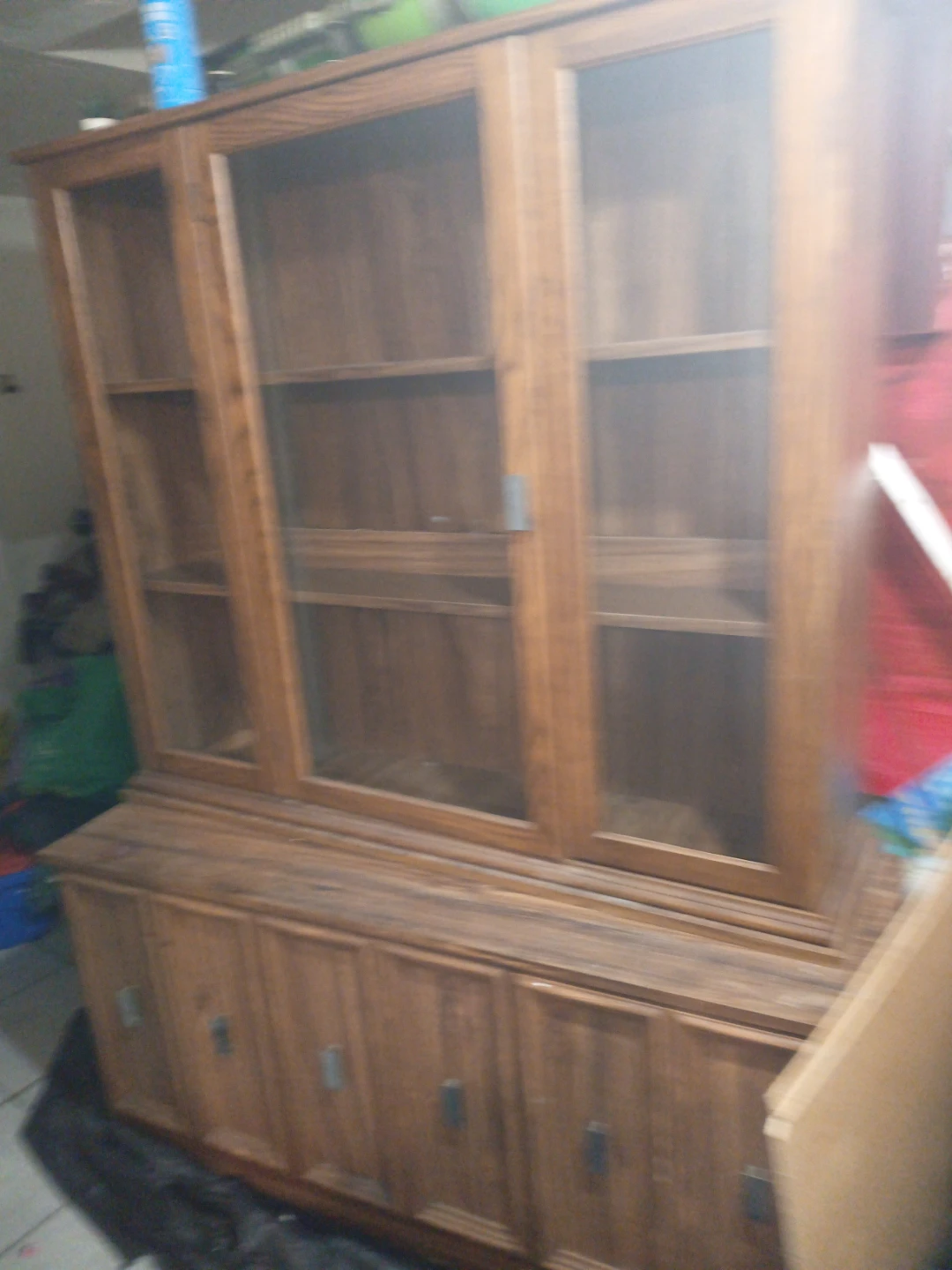 Wooden Hutch with Cabinet Storage