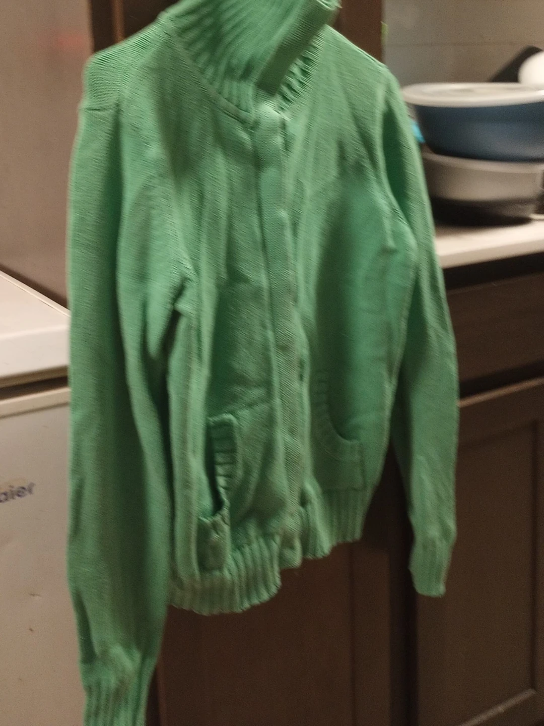 Green Knit Cardigan