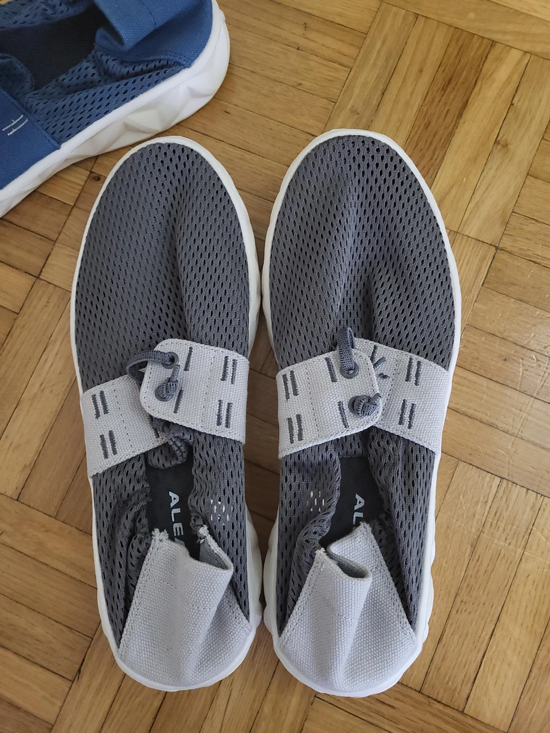 Grey Mesh Athletic Shoes