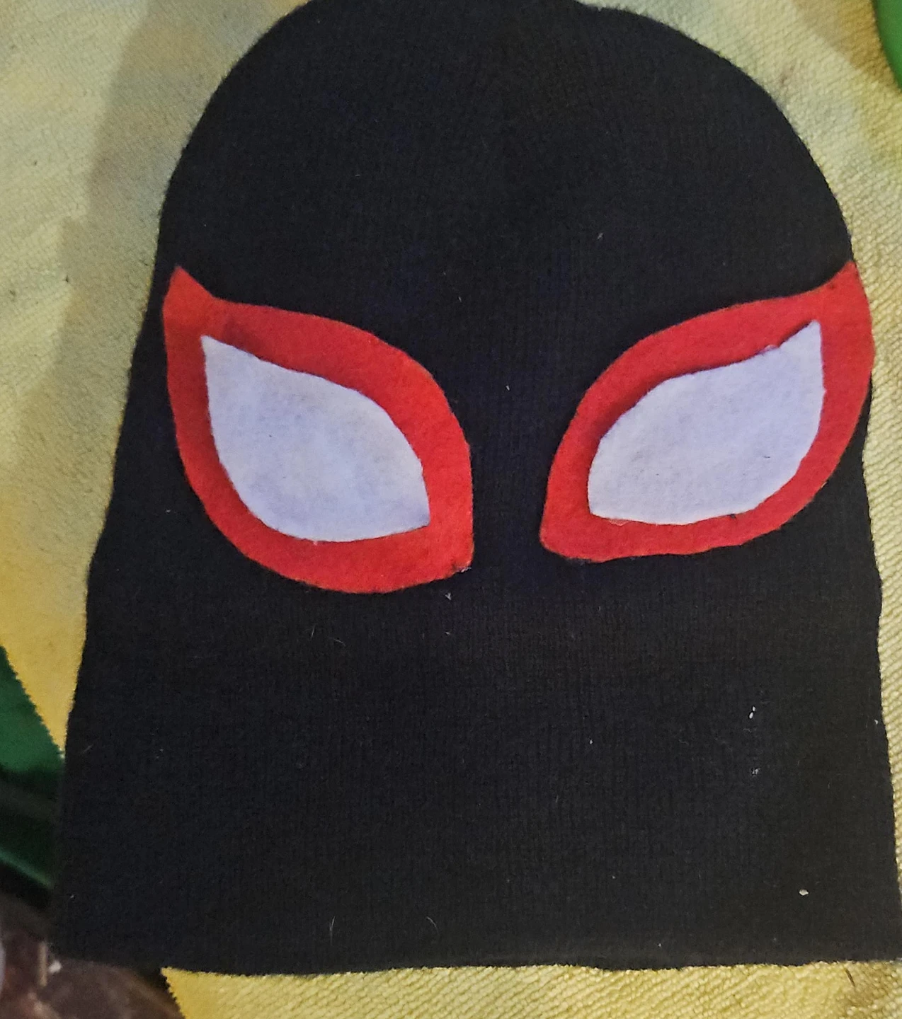 Spider-Man Inspired Black Beanie Mask