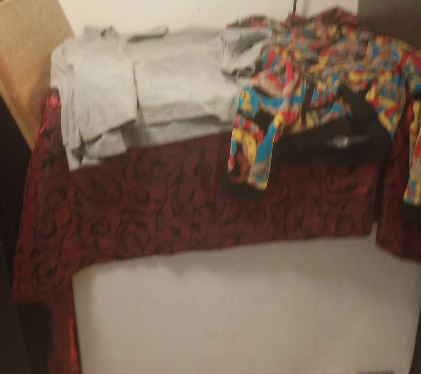 Grey T-shirt and Graphic Print Shirt