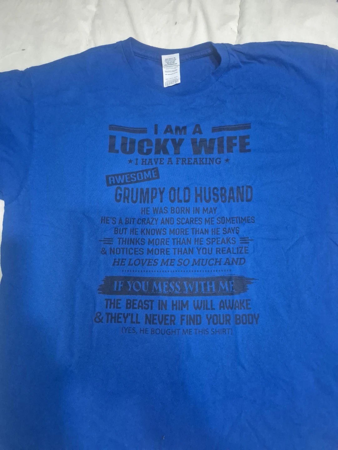 Funny "I Am A Lucky Wife" T-Shirt